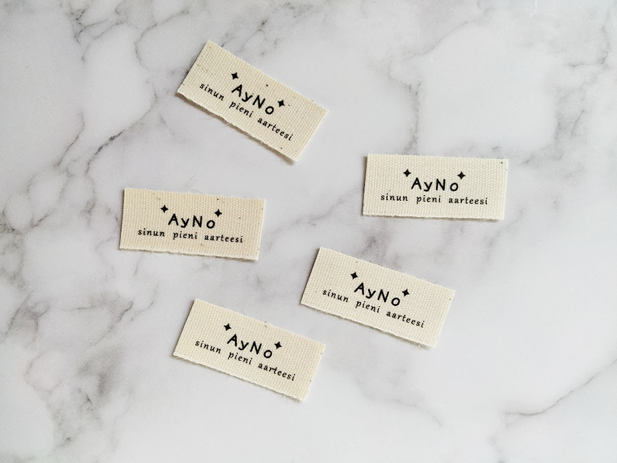 (PN-280)愛知県のお客様【OT】様よりご依頼いただいた、コットン生成りのネームタグの作成