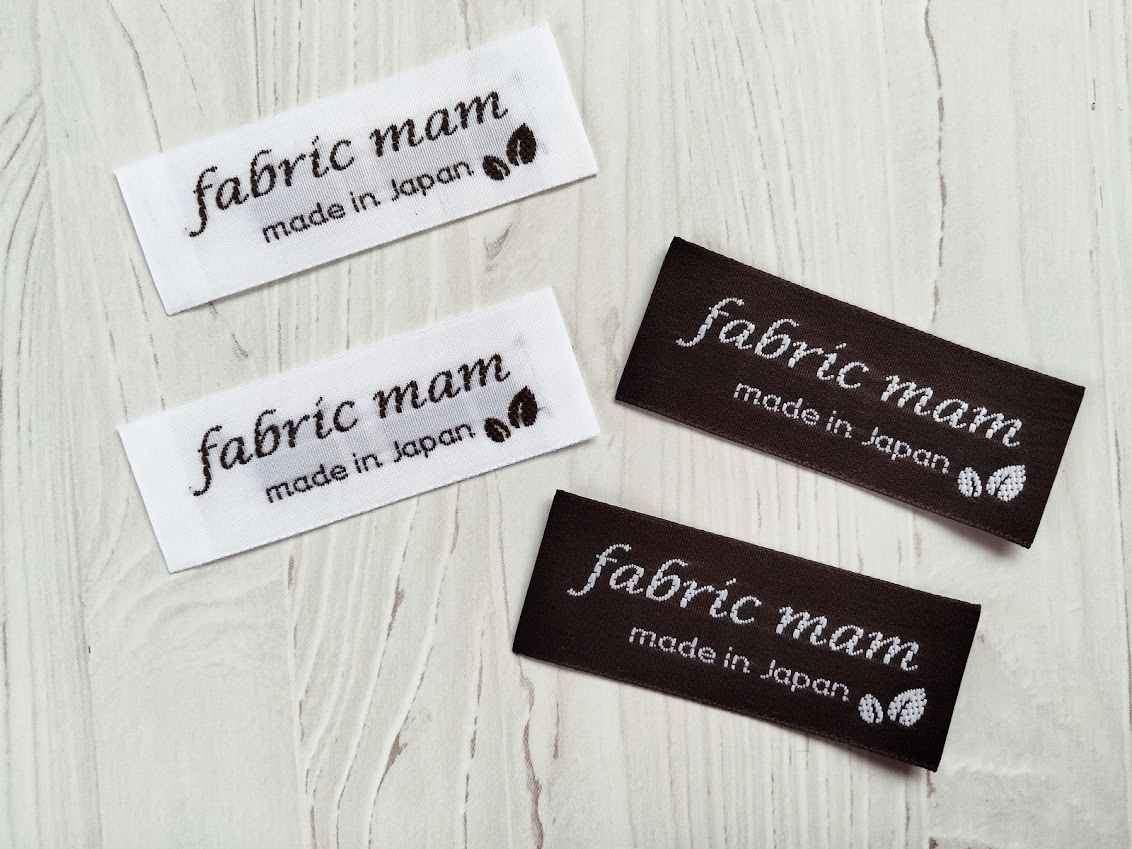 (ON-035)倉敷産帆布を使用したバッグ制作・販売の【fabric mam】様から2種類の織りネームタグのオーダー