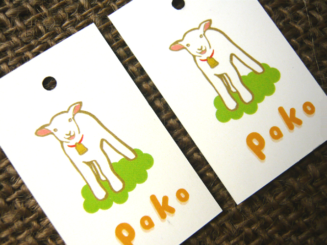 (SF-001)兵庫県西宮市 羊毛フェルト教室【PAKO】様 吊り下げ札の印刷