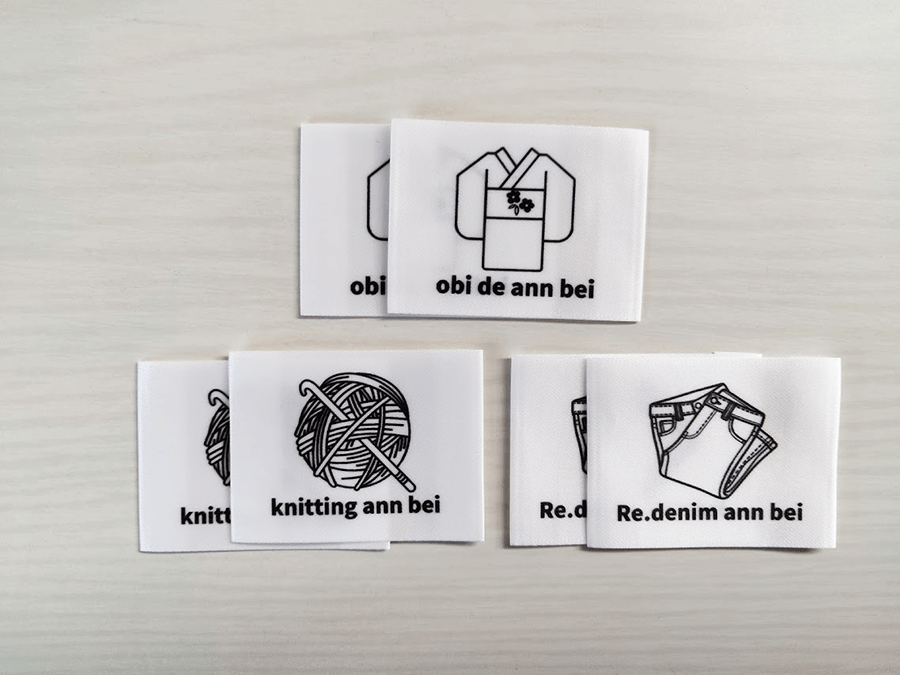 (PN-281)宮城県のハンドメイドの作家【sewing ann bei】様の3種類のブランドネームタグの作成