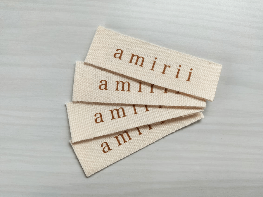 （PN-295）ラフィアを使ったハンドメイド作品を作っている作家【amirii】様オーダーのコットンベージュタグの制作