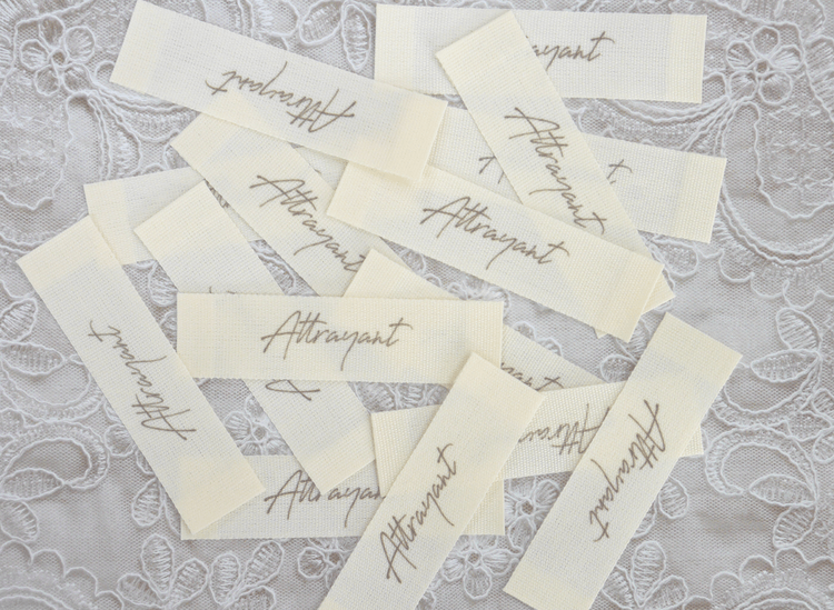 (PN-038)大阪府岸和田市【Ａttrayant】様ご注文のオリジナルブランドネームタグを作成しました