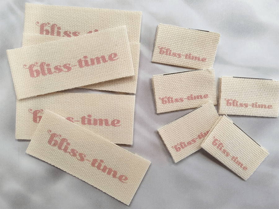 （PN-256）ハンドメイド作家【bliss-time】様よりご依頼のナチュラルコットンネームタグの作成