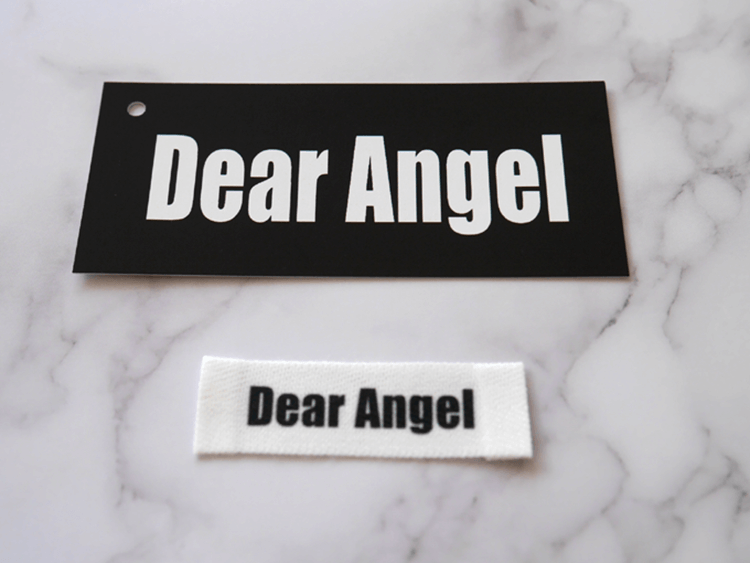 (SET-009)東京都港区【Dear Angel】様のオリジナルプリントネームと下げ札のセットを製作しました