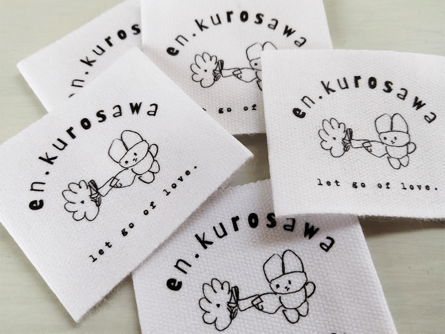 （PN-275）ハンドメイド作家【en.kurosawa】さまのコットンタイプのオリジナルブランドタグの印刷