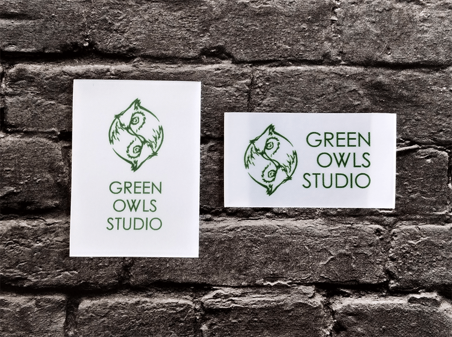 (PN-186)福井県越前市【GREEN OWLS STUDIO】様よりオリジナルプリントタグ２種類の作製
