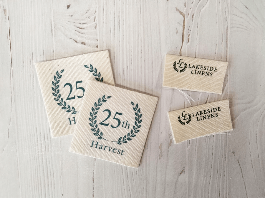 （PN-257）厳選素材を使用した家具製造販売の【Harvest】様の生成りコットンタグの印刷