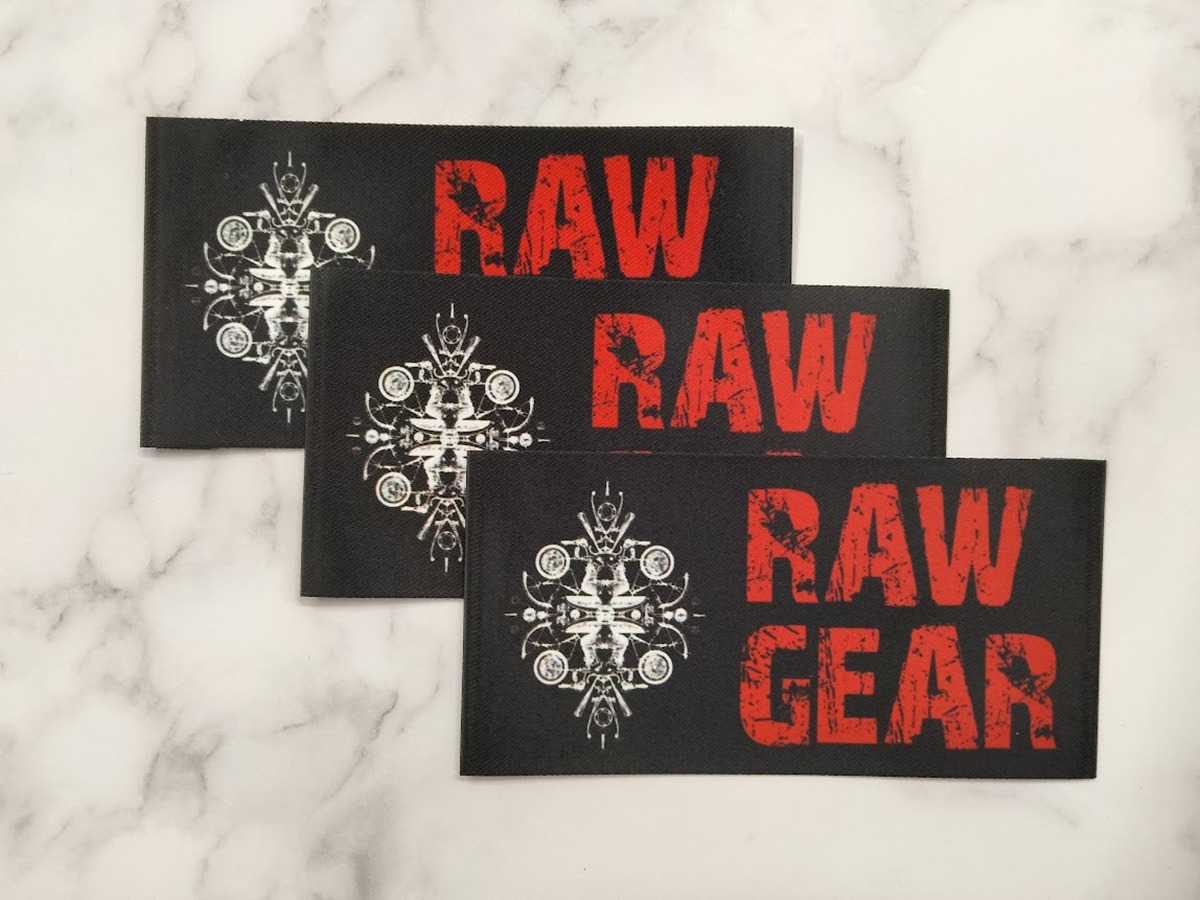 (PN-222)バイク乗りのための革製品を製作されている【RAW GEAR】様のオリジナルブランドタグの印刷