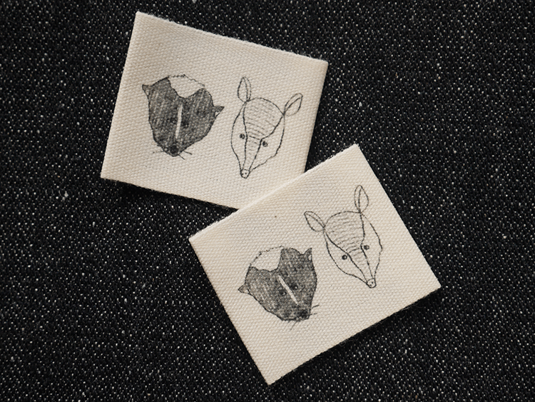 (PN-052)茨城県つくば市【スカンクとアルマジロ】様ご依頼のプリントネームタグを制作しました