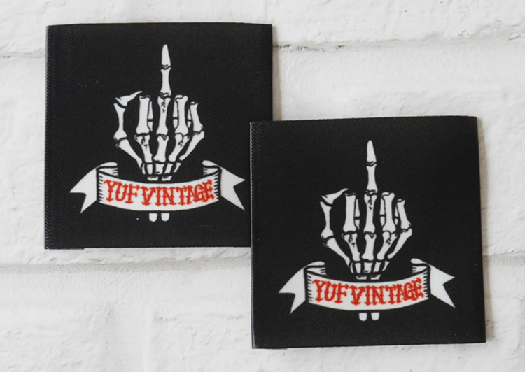 (PN-032)東京都目黒区【YUF vintage】様ご依頼のオリジナルネームタグを制作しました